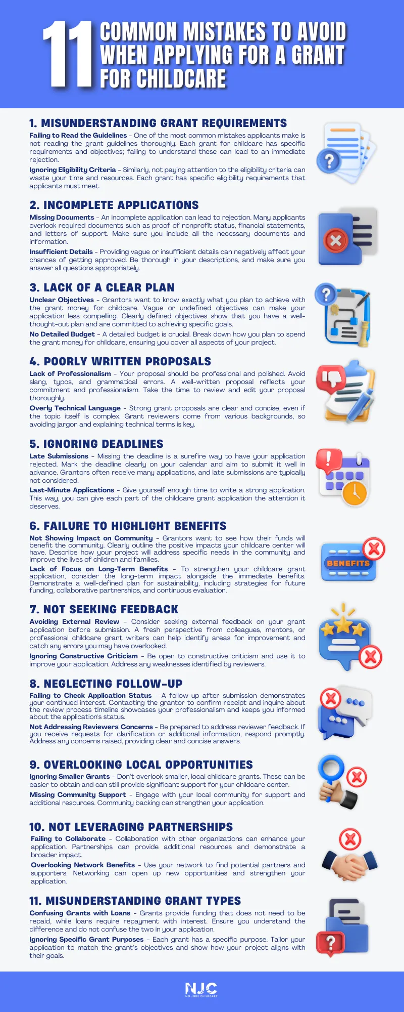 Grants For Childcare: 11 Common Mistakes to Avoid When Applying